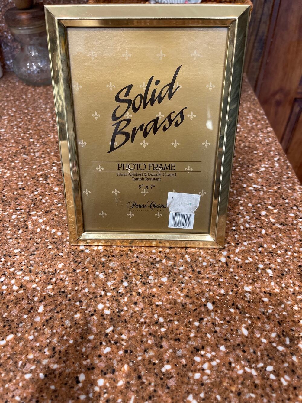 Vintage solid, brass picture frame